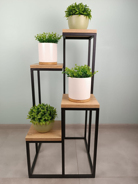 Stojak Na Kwiaty Kwietnik Metalowy Loft LoftLine Kaskada 4