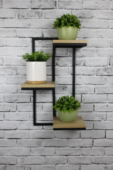 Kwietnik wiszący na ściane Półka Loft Potrójna