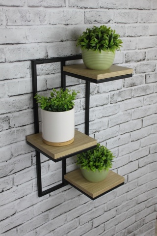 Kwietnik wiszący na ściane Półka Loft Potrójna