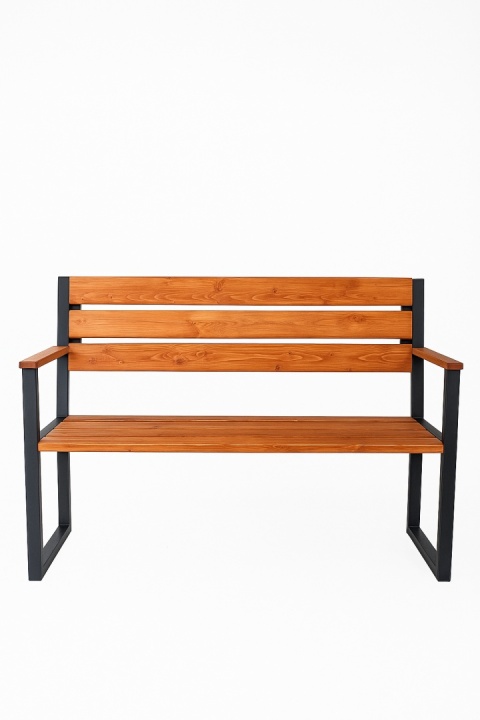 Ławka Ogrodowa Metalowa Z Oparciem "Linea Arm"