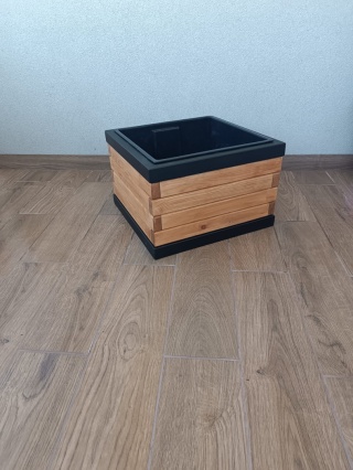 Donica Ogrodowa "SteelWood Garden Cube"